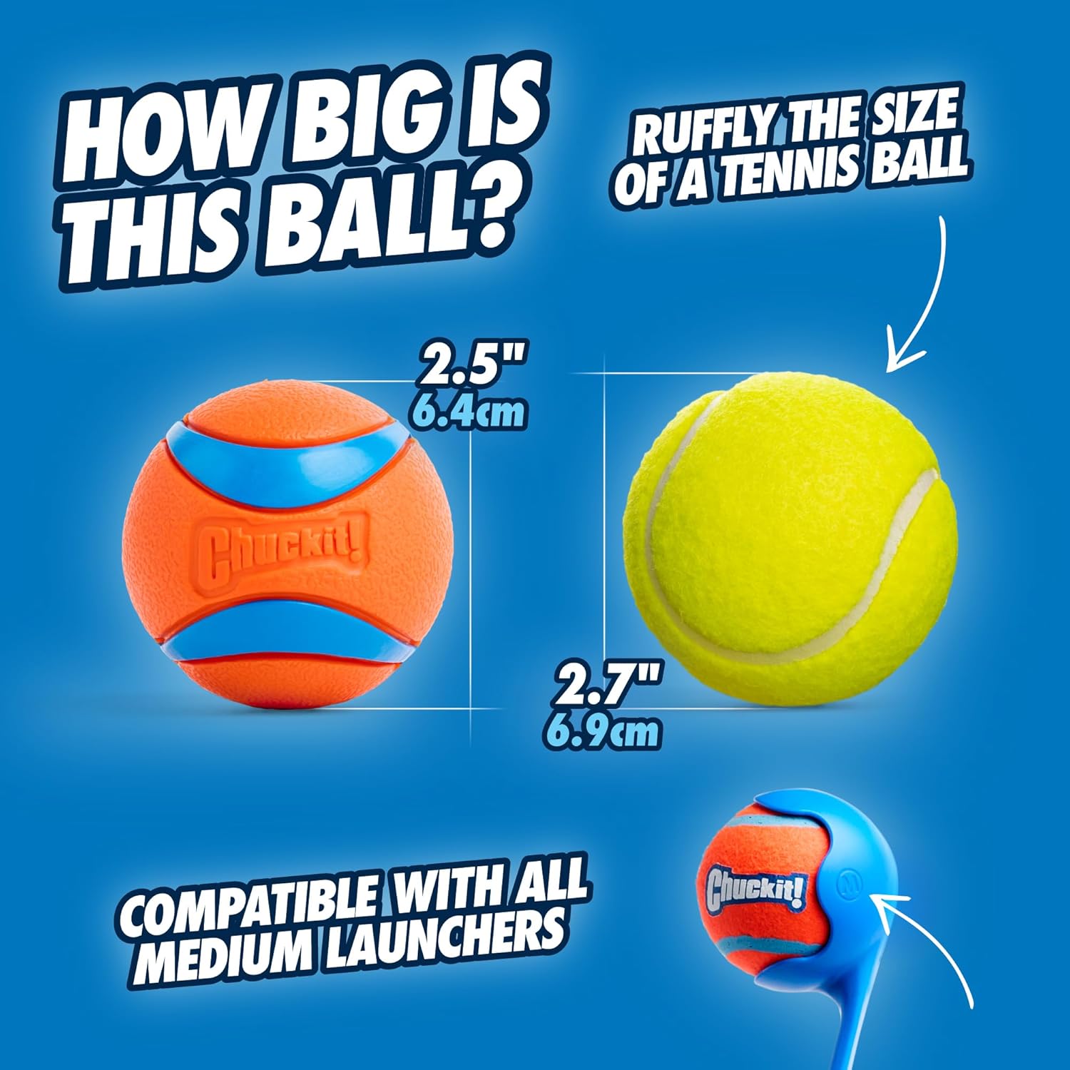 Chuckit! Ultra Ball Dog Toy, Balls for Dogs to Fetch, Durable Rubber, Small 2-inch (Pack of 24) - view 3