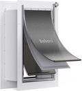 Pet Door for Wall,3-Flap,Steel Frame and Telescoping Tunnel, Aluminum Lock, Double Flap Dog Door and Cat Door, Strong and Durable (Pets Up to 100 Lb) -Large