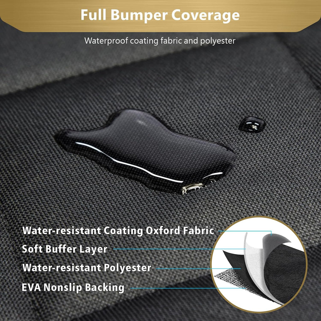 SUV Cargo Liner for Dogs - Trunk Cover with Bumper Flap Protector | Waterproof Pet Cargo Cover with Side Flaps, Non-Slip Trunk Mat, Rear Dog Car Seat Cover Prevents Scratches Pet Hair Mud Dirt - view 4
