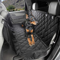 Heavy-Duty Rear Seat Cover for Dogs - Hammock, Black Reg | K9-Shield waterproof layer, non-slip backing, quick-release clips for easy install and cleanup. Machine washable.