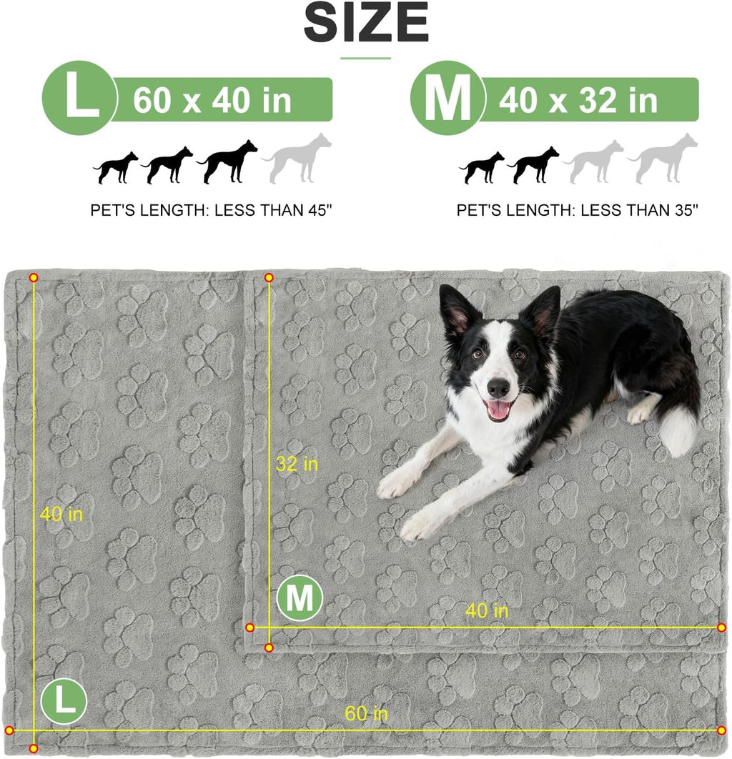 Waterproof Dog Blankets for Large Dogs, Dog Blanket for Couch Sofa Bed, Super Soft Premium Coral Fleece Throw Cat Puppy Blanket, Reversible Furniture Protector, Washable Pet Blanket 40x60IN - view 6