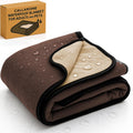 Waterproof blanket for bed or couch – soft and leakproof waterproof throw blanket, water proof & stain resistant easy to clean throw blanket cover for adults or pets, reversible brown 60"x80" | high-density heavy-duty material - ultra-soft & durable soft