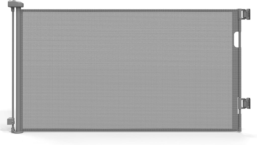 Retractable Baby Gates for Doorways & Stairs, Indoor/Outdoor Mesh Dog Gate for Dogs, Puppies, Infants, Toddlers, Babies, Children, Kids, 33" Tall Expands Up to 60" Width, Safety Retractable Pet Gate - view 7