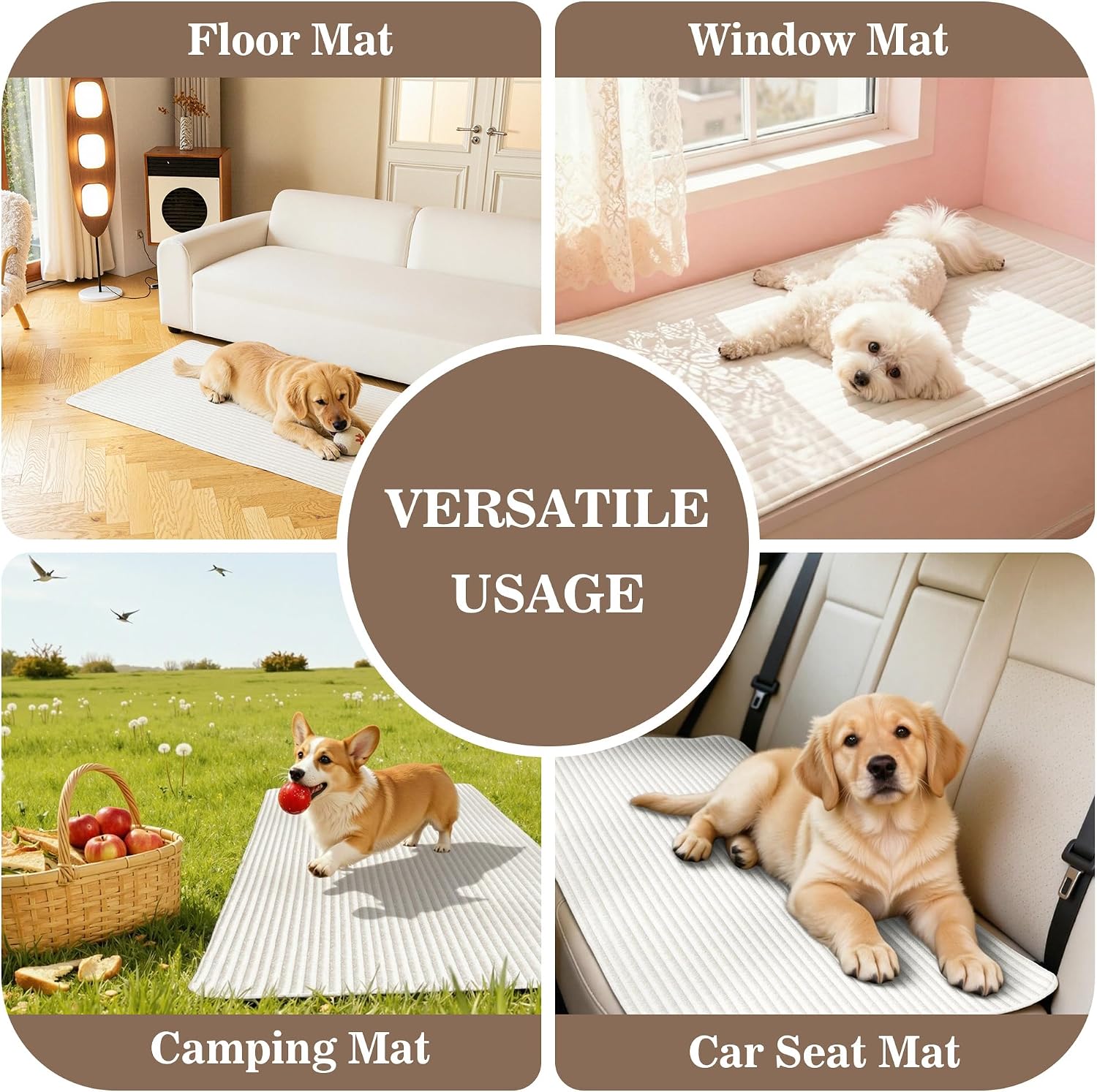 100% Waterproof Couch Cover for Dogs Washable, Non Slip Couch Covers for 2 Cushion Sofa Pet Friendly, Thick Soft Sofa Covers Slipcovers Blanket Dog Bed Cover, Cream, 35"x70.9" - view 6