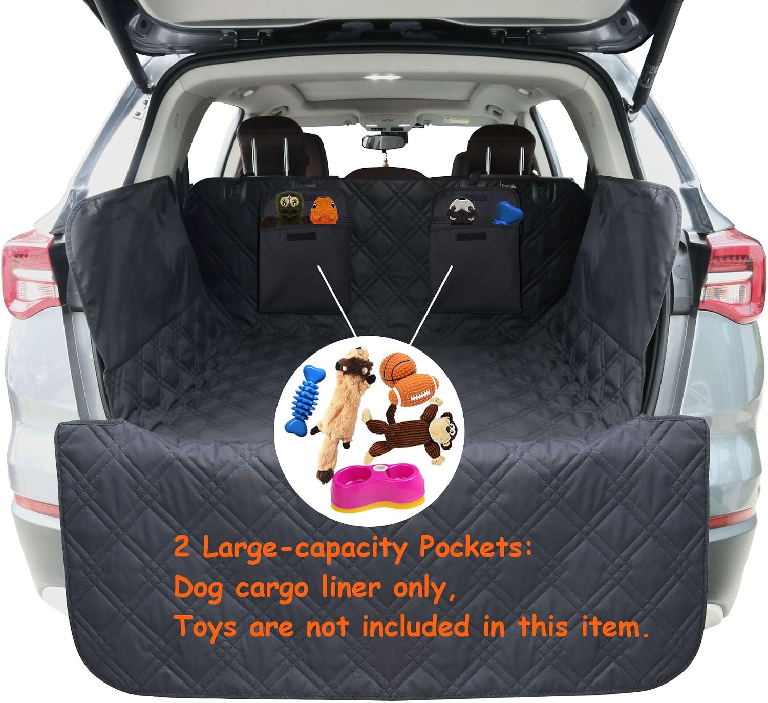 SUV cargo liner for dogs 53x80 pet dog cargo liner dog car seat cover for back of SUV trunk cover for dogs with side walls - view 4