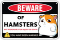 Hamster Sign Decor - 8 x 12 Inches - Aluminum - Hamster Cage Accessories - Hamster Gifts Things Toys Clothes Stickers Stuff