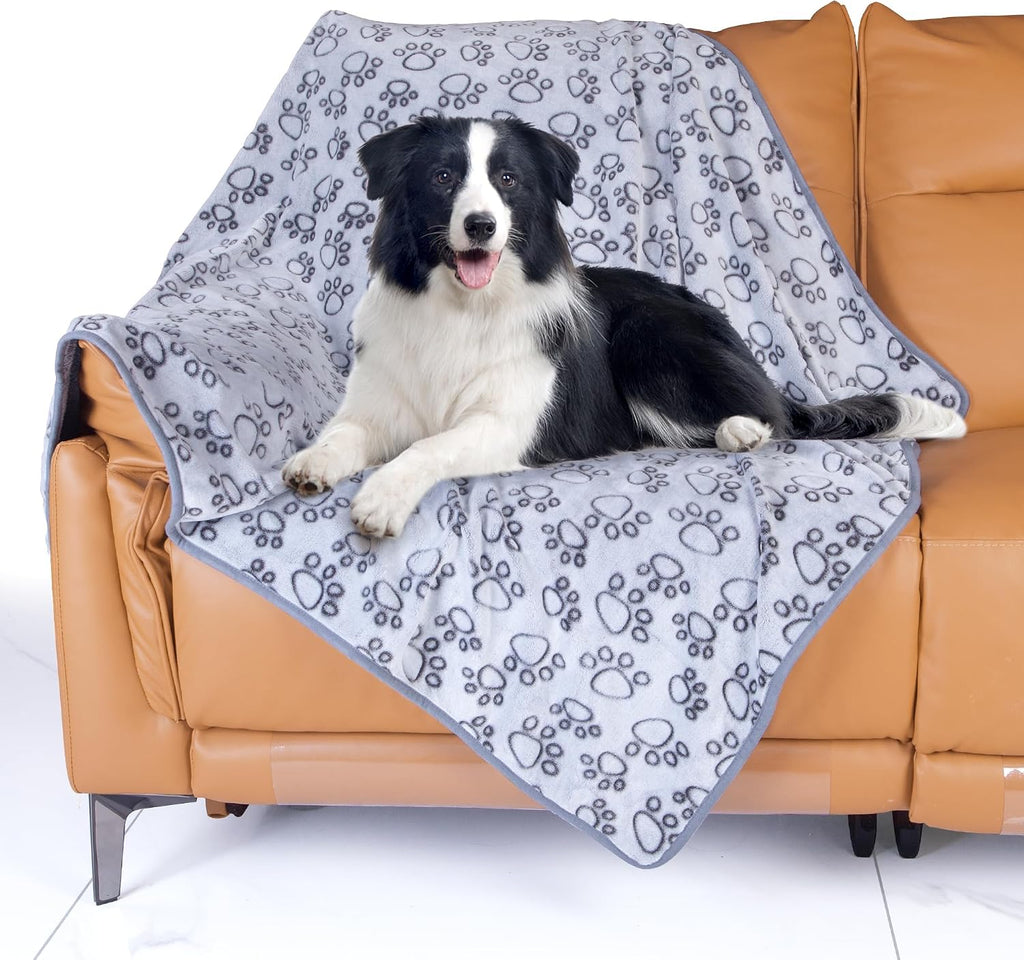Premium Soft Dog Blankets for Large Dogs, Large Cat Blanket Washable for Human Bed Couch Protection Cover, Dog Essentials for Dog, 66 * 82 inches, Grey - view 7