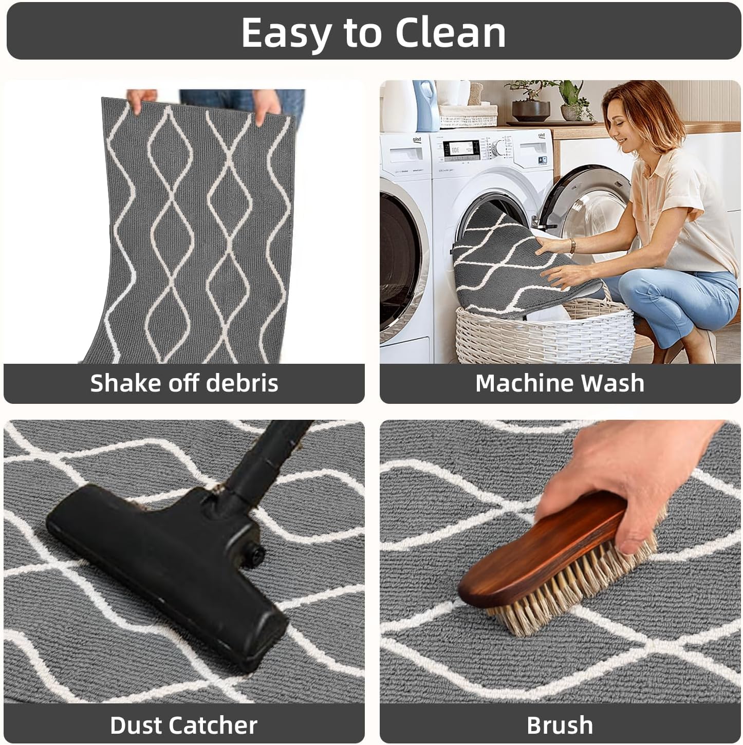 Muddy Mats for Dogs Rugs Muddy Paws Door Mat for Indoor-32 x20 Grey | muddy mats for dogs,muddy mats for indoor,muddy paws door mat,pet floor mat,rug that grabs mud,mud room rug,rugs for camper - view 5