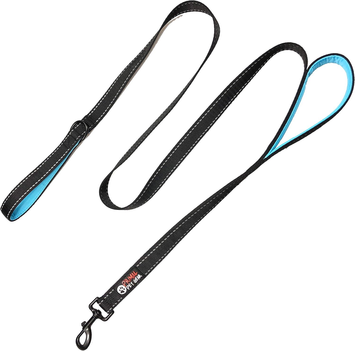 Dog Leash 6ft Long,Traffic Padded Two Handle,Heavy Duty,Reflective Double Handles Lead for Control Safety Training,Leashes for Large Dogs or Medium Dogs,Dual Handles Leads(Black) - view 7