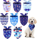 8 Pcs Nautical Dog Bandana Summer Ocean Puppy Bandanas Dog Triangle Scarf Adjustable Washable Bibs Cat Pet for Sea Neckerchief Birthday Party Gift Photo Prop Costume Accessory 25 x 17 x 17 Inch