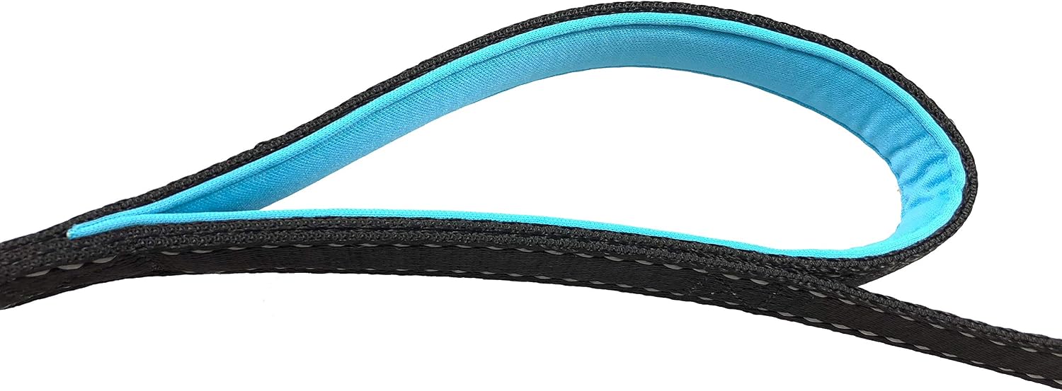 Dog Leash 6ft Long,Traffic Padded Two Handle,Heavy Duty,Reflective Double Handles Lead for Control Safety Training,Leashes for Large Dogs or Medium Dogs,Dual Handles Leads(Black) - view 6
