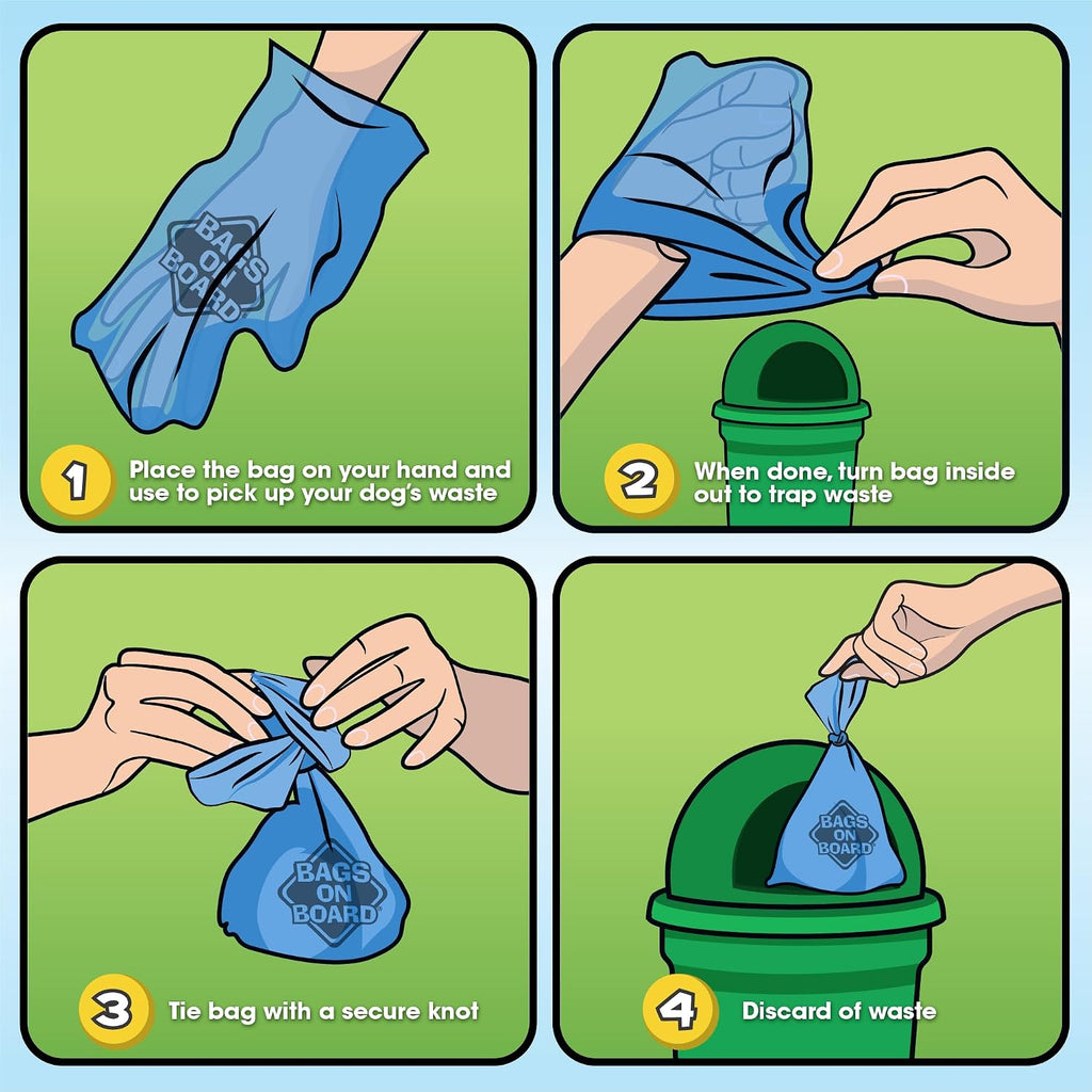 Dog Poop Bags, Strong Leak Proof Waste Bags, 315 Count | Strong Leak Proof Dog Waste Bags, 9 x 14 Inch Size, Durable Cleanup Solution, Blue Bags, 315 Count Refill Pack - view 2