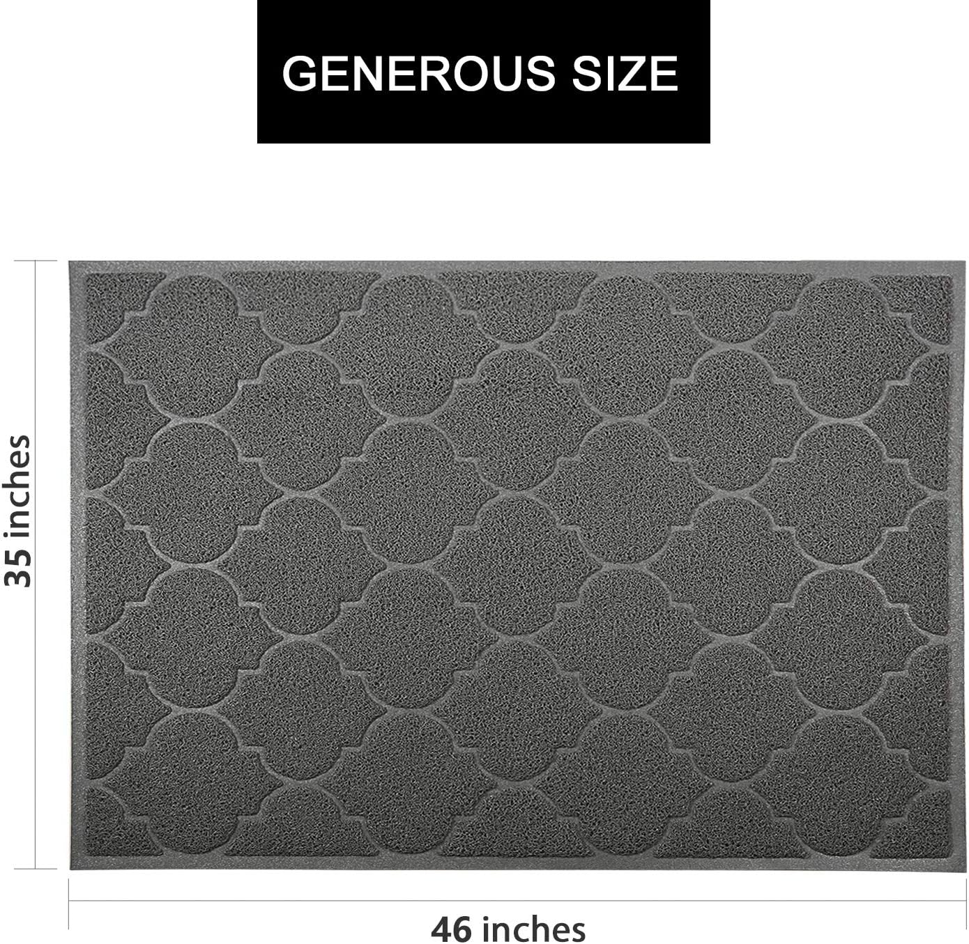 Cat litter mat, XL super size, phthalate free, easy to clean, 46x35 inches, durable, soft on paws, large litter mat - view 4