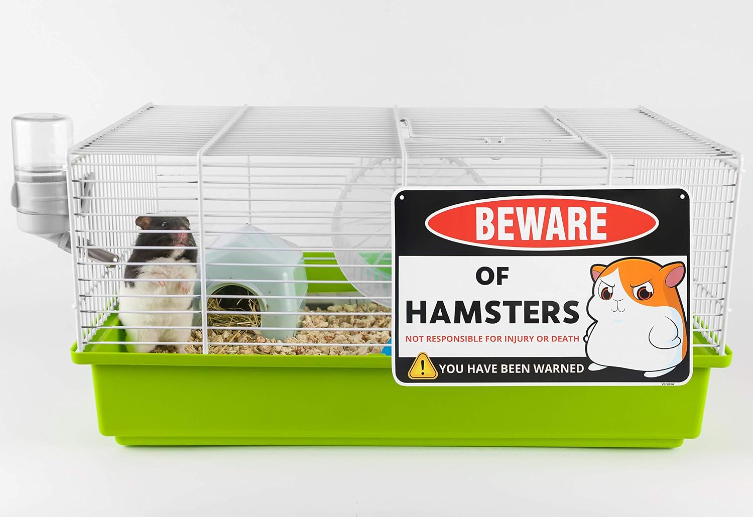 Hamster Sign Decor - 8 x 12 Inches - Aluminum - Hamster Cage Accessories - Hamster Gifts Things Toys Clothes Stickers Stuff - view 6