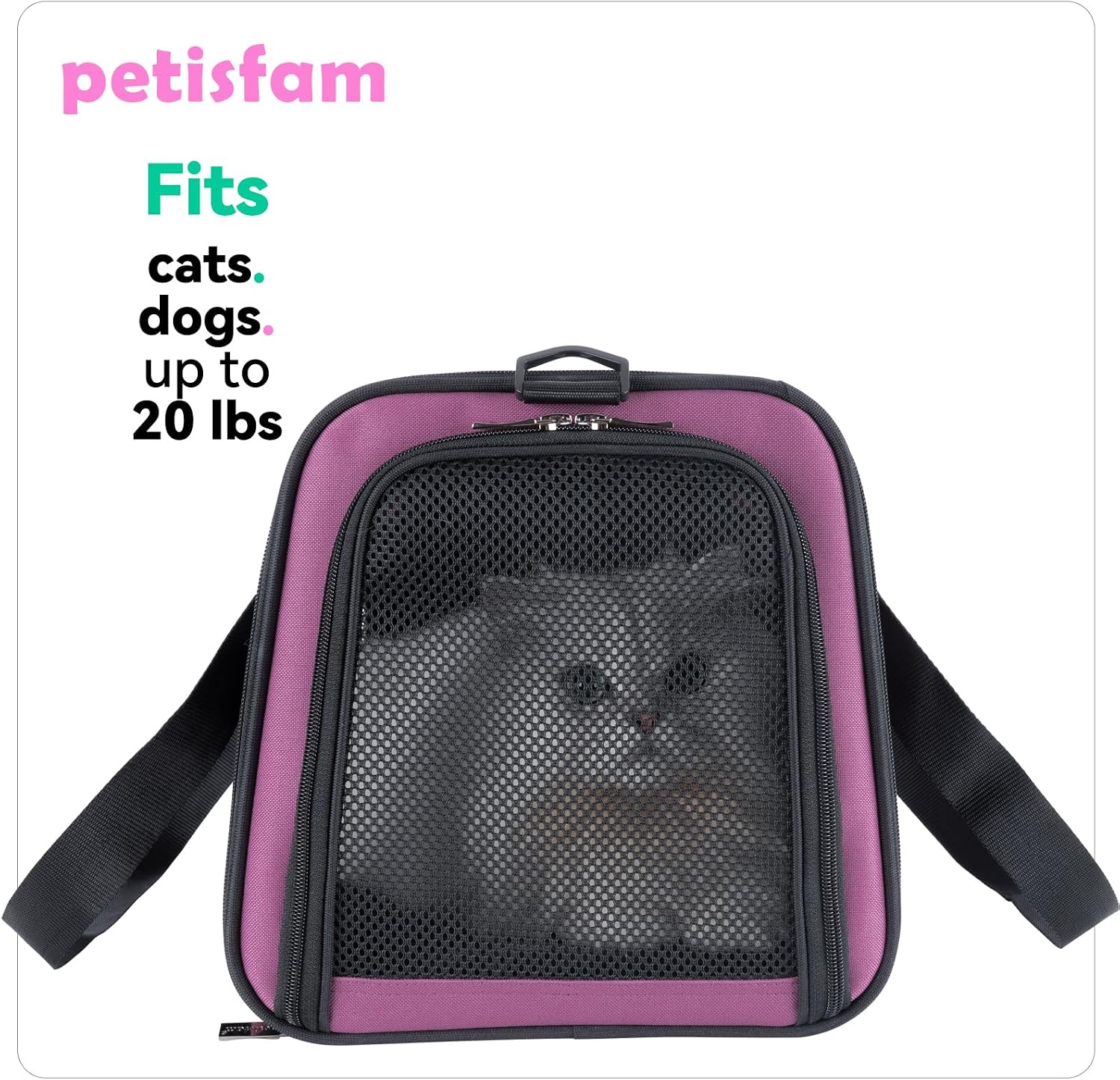 Easy load pet carrier for medium cats and small dogs - view 7