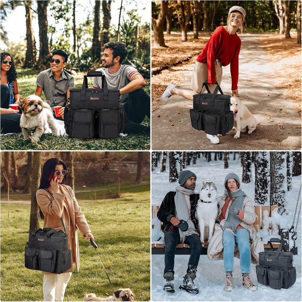 Dog travel bag, airline approved pet carrier for cats and dogs with feeding supplies, bowls, mat, and strap. Ideal for weekend trips. - view 8