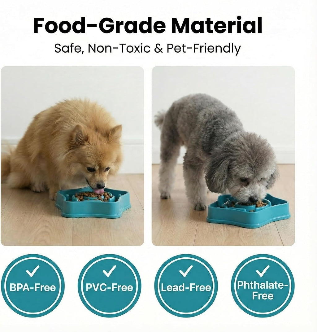 Pet slow feeder bowl for small dogs, puzzle feeder for petite dogs, anti-choking, slow eating, 350ML capacity, BPA-free, small size - view 4