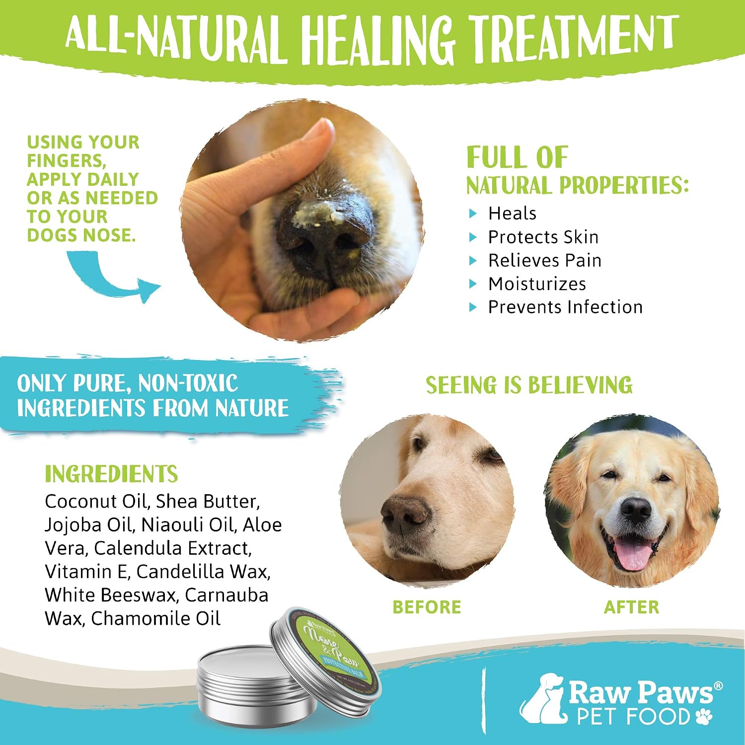 Dog Nose Balm & Paw Butter for Dogs & Cats, 4-oz - Snout Soother | Lick-Safe Paw Balm for Dogs - Frenchie & Bulldog Snout Care - Moisturizer for Dry Nose - Dry Cracked Dog Nose Treatment Cream - view 6