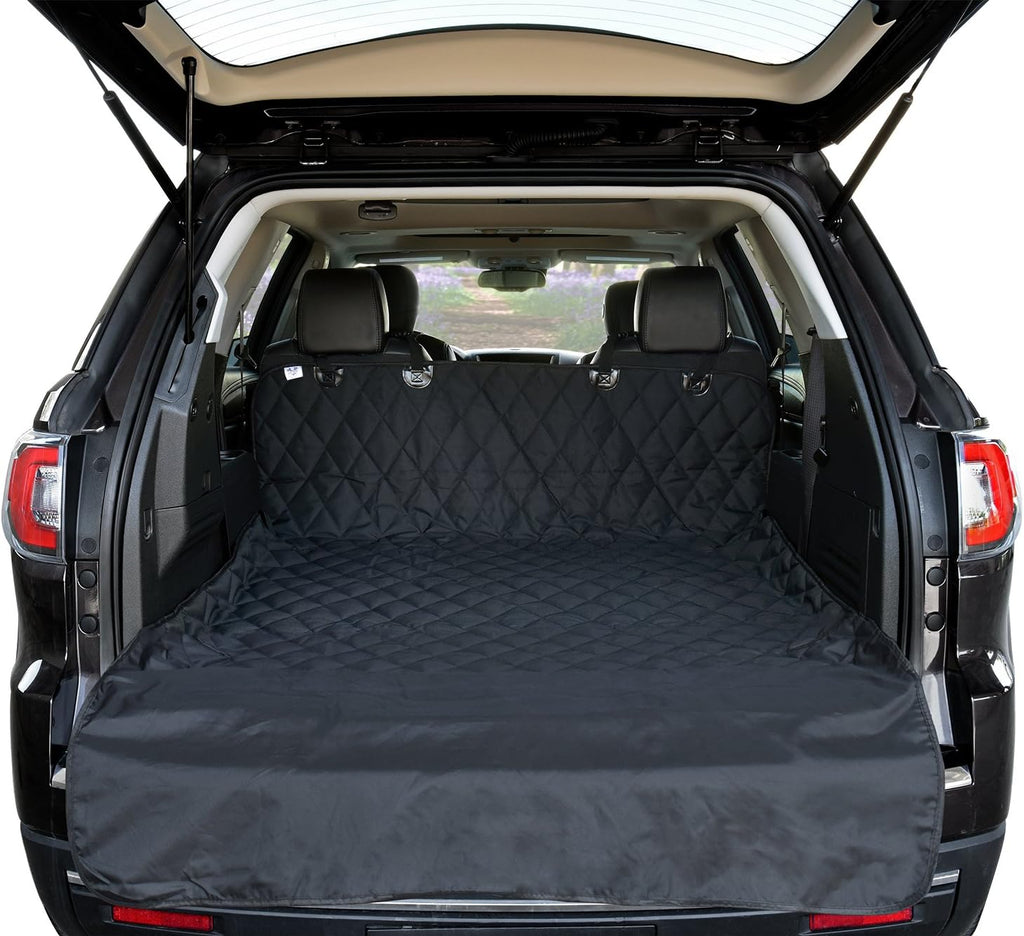 SUV Dog Cargo Liner Cover for SUVs and Cars, Waterproof Material, Non Slip Backing, Extra Bumper Flap Protector, Large Size - Universal Fit