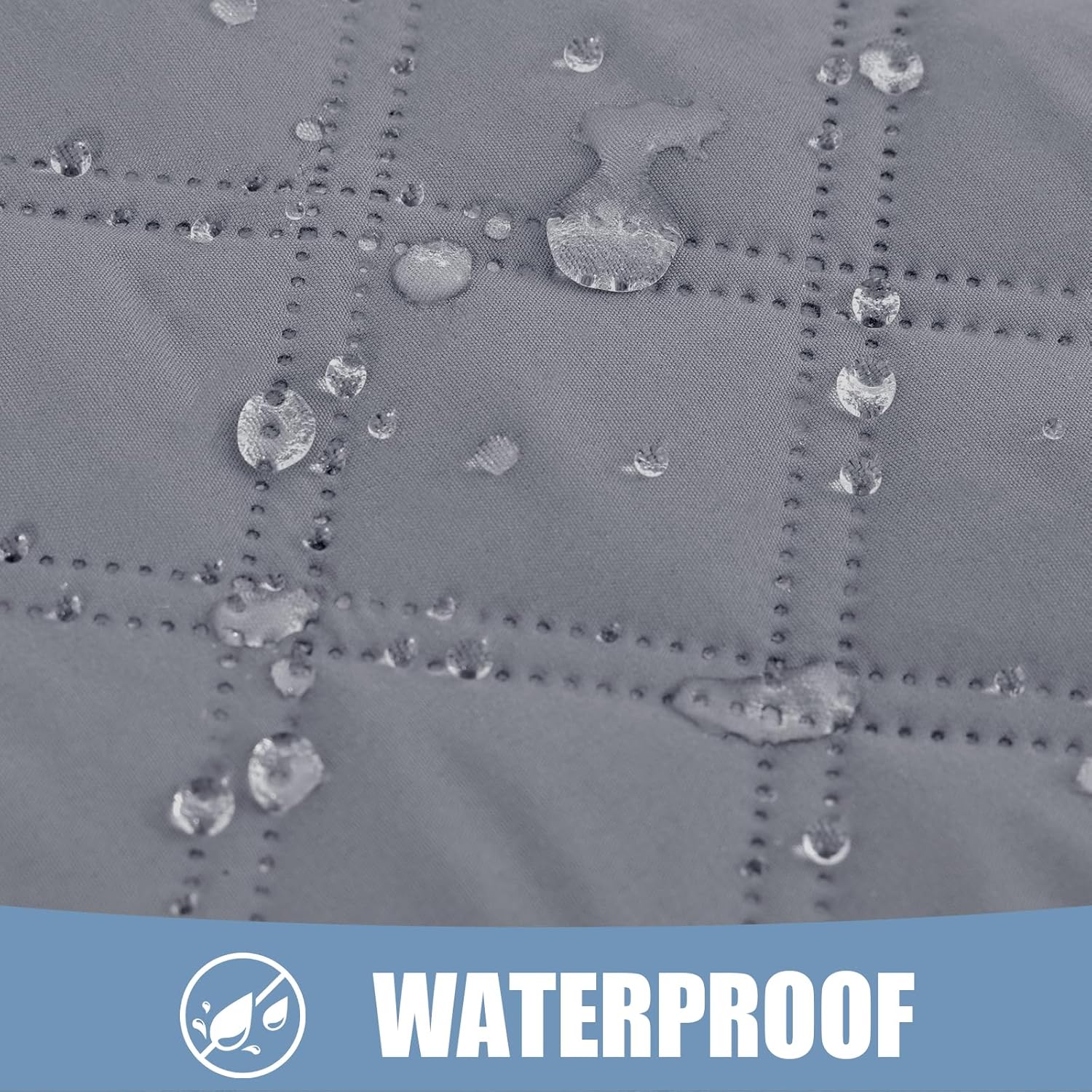 Waterproof Reversible Pet Couch Covers for Dogs | Pet Friendly, Soft Fabric, Washable Sofa Furniture Protector for Dogs Cat Kids, Checkered (30"x70", Grey/Dark Grey) - view 2