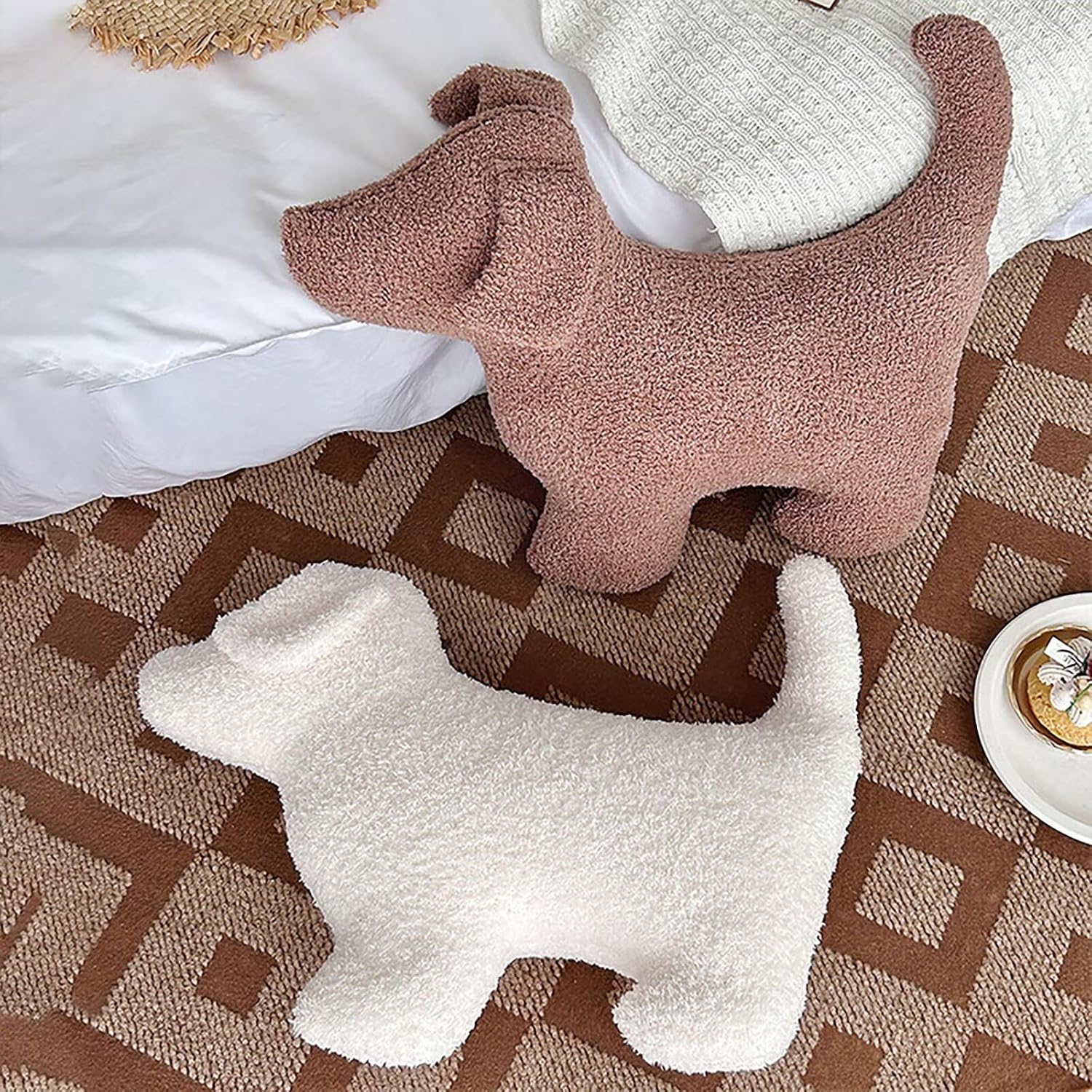 Animals Shaped Throw Pillow for Bed,Home Decorative Pillows for Bedroom Aesthetic,Soft Dog Pillow for Couch,Handmade Living Room Throw Pillow - view 5
