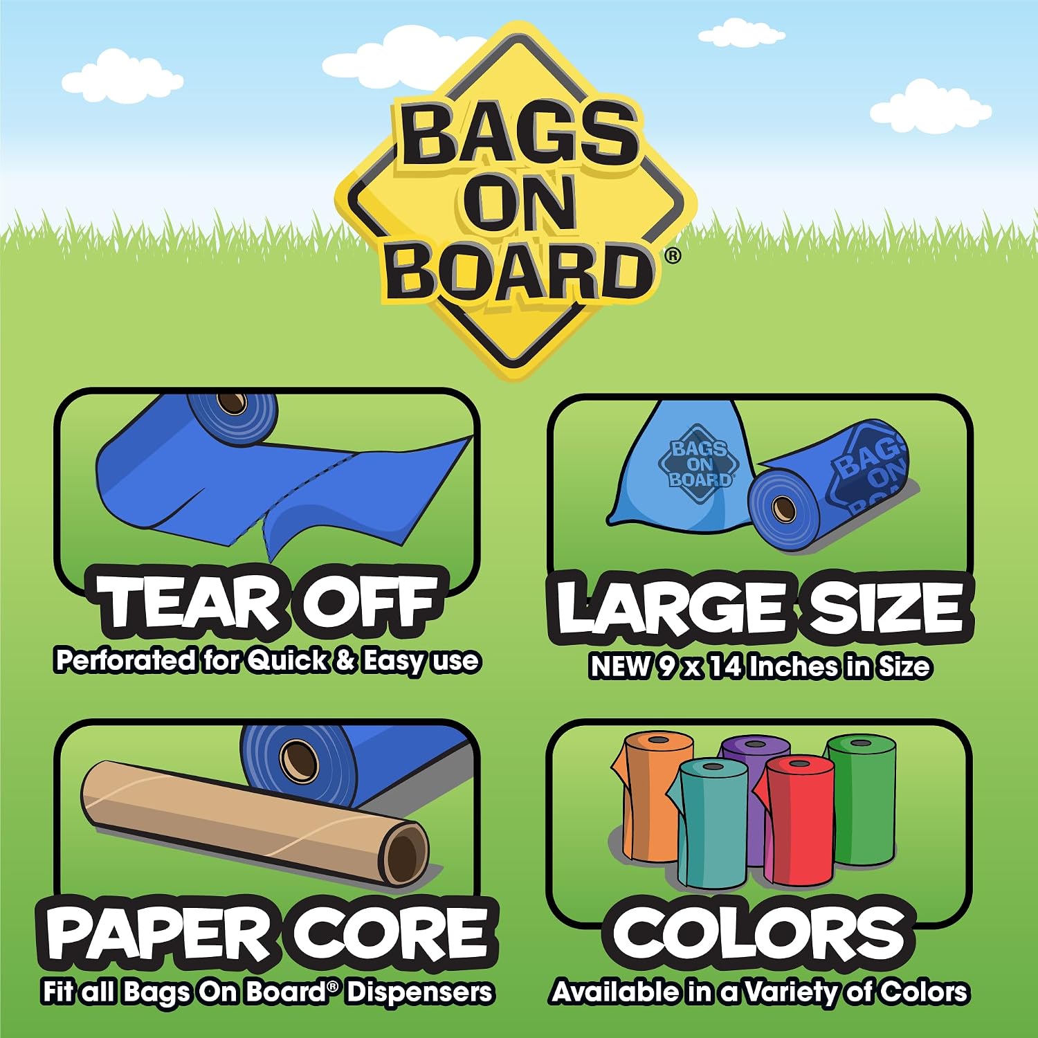 Dog Poop Bags, Strong Leak Proof Waste Bags, 315 Count | Strong Leak Proof Dog Waste Bags, 9 x 14 Inch Size, Durable Cleanup Solution, Blue Bags, 315 Count Refill Pack - view 3