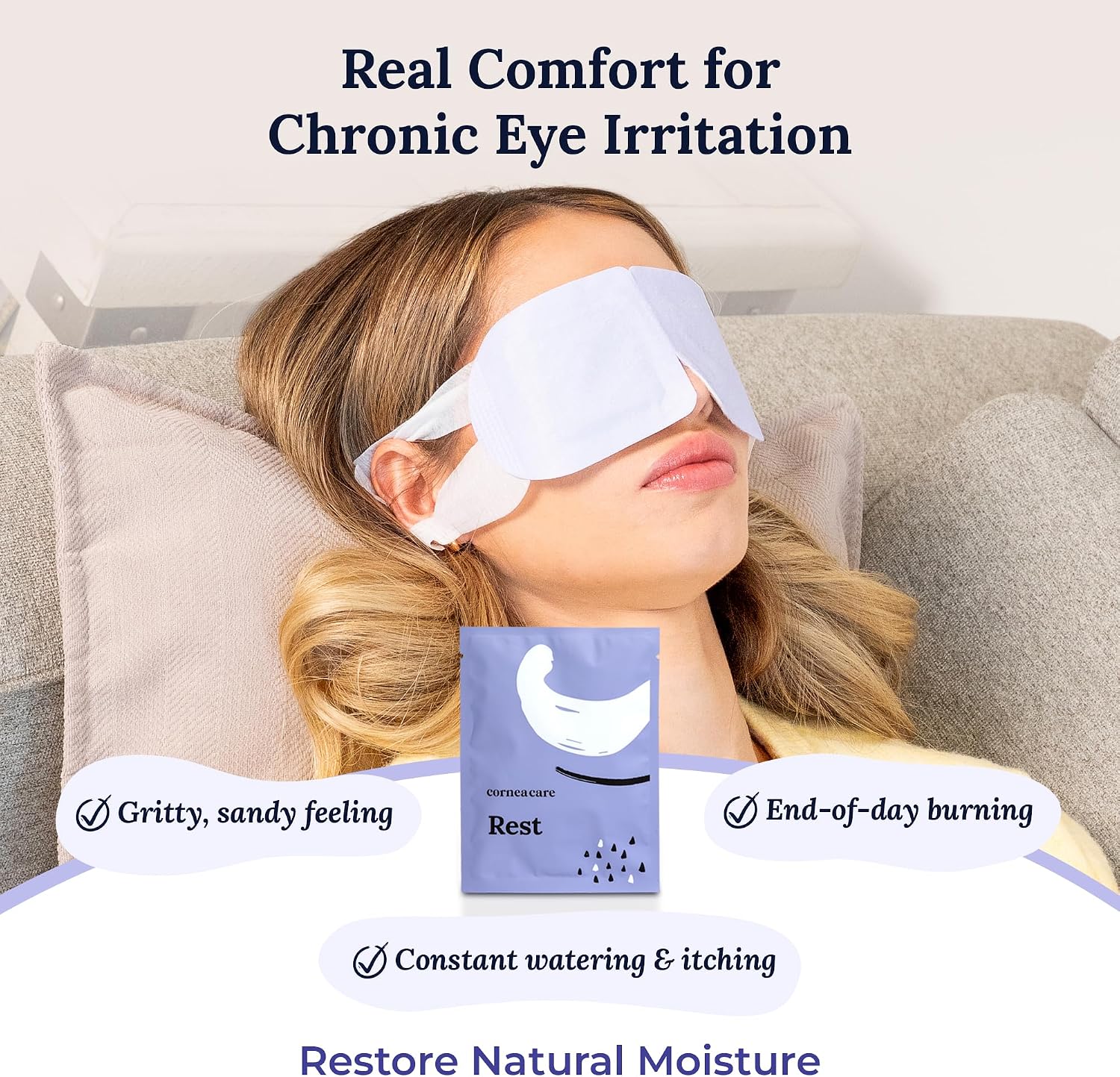 Rest Self Heating Warm Compress for Dry, Tired Eyes | 30 Count | Travel Ready Tired Eye Relief Anywhere | No Microwave Needed | Stye Eye Treament to Soothe Redness, Irritation & Puffiness - view 4