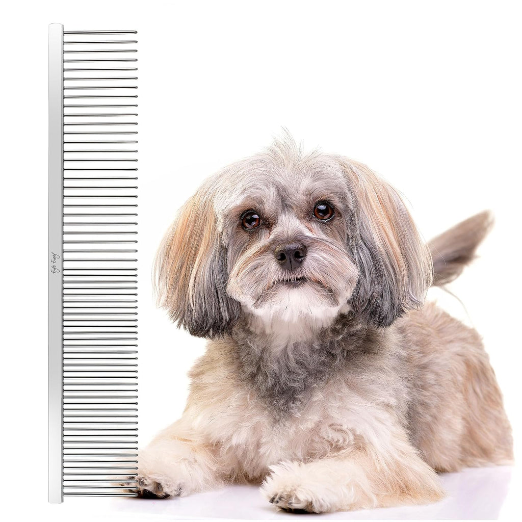 ProGlide Detangling Comb for Dogs and Cats. Dual-sided 7.5” Greyhound-style comb with 30mm rounded teeth. Gentle on your pet, it glides through dense coats without damaging hair or skin.