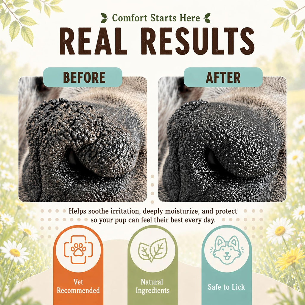 Snout Soother Dog Nose Balm – Moisturizer for Dry Crusty Noses, Summer Care for Outdoor Dogs, Hot Weather, Beach Days & Walks with Coconut Oil & Shea Butter, 2 oz Tin - view 2