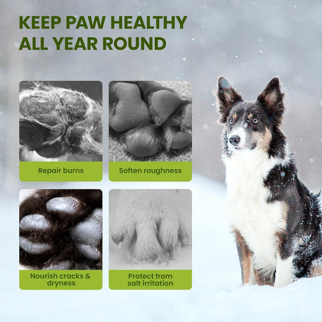 Lick-Safe Dog Paw Balm for Paws & Nose, All-Natural Paw Pad Moisturizer for Dogs & Cats, Paw Butter Helps Soothe Dry, Cracked Paws, Protects from Snow, Ice Melt & Hot Pavement, 1Pack | 2.1 oz - view 4