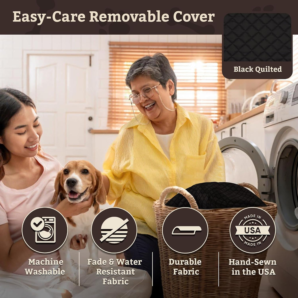 Lookout I Car Seat - Dog Car Seats for Small Dogs, Puppy Booster Bed for Small & Medium Sized Pets Up to 25 Lbs, Elevated, Washable - Medium, Black Quilted | Dog booster car seat, Elevated view helps alleviate travel sickness & fear, Removable washable co - view 5