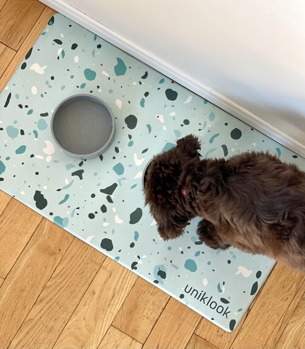 Large Pet Placemat, Dog Cat Food Water Bowls Mat Feeding Station Pet Safe 28" X 16.5" Waterproof Easy to Clean Dog Modern Designs Boho - view 6