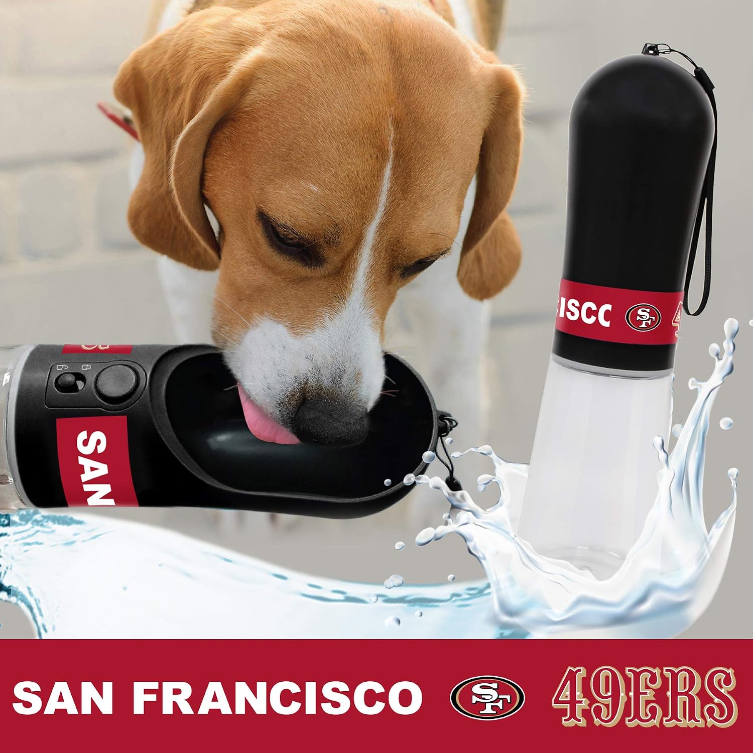 Dog water bottle. Pet water bottle. Best cat water bottle. Water fountain dispenser for dogs & cats.