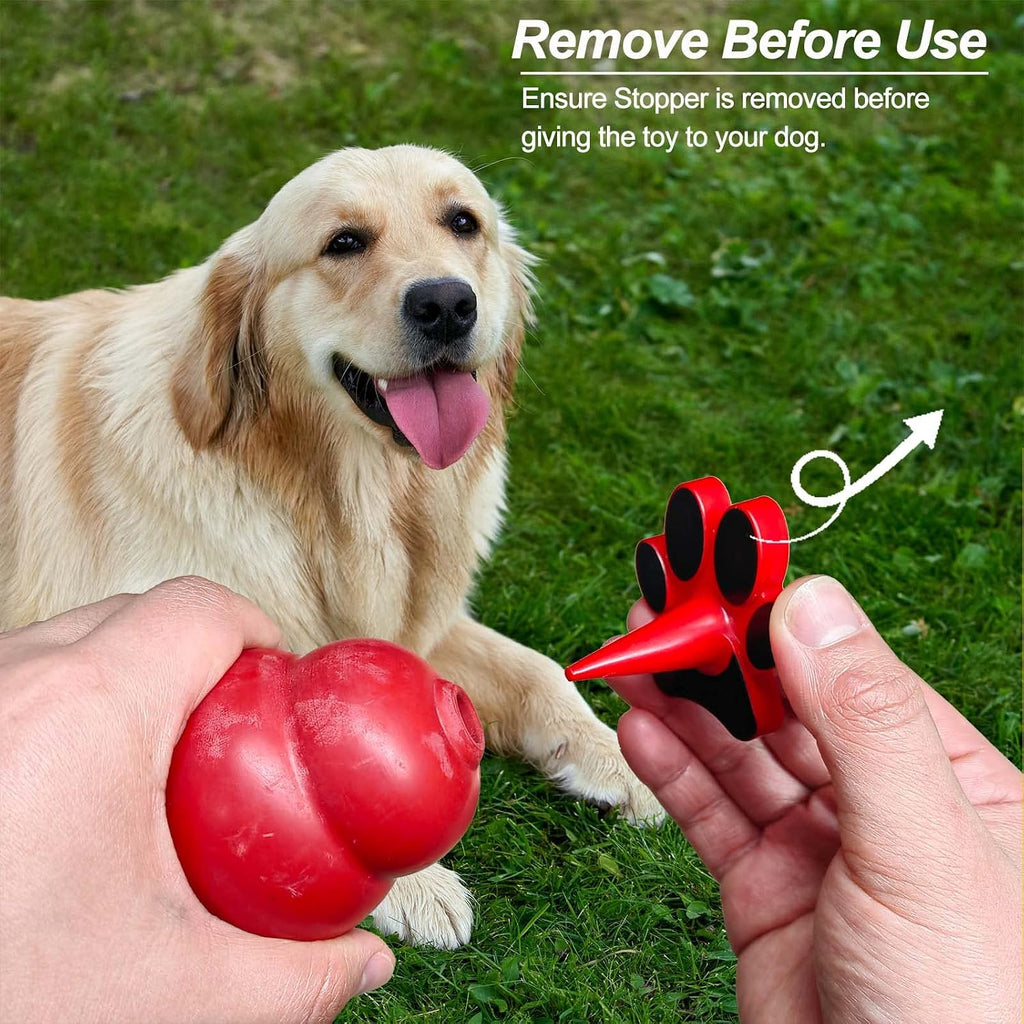 Dog Toy Holder Stopper for Classic Sizes XS to XXL, 4 PCS | Prevent Leakage, Hold Dog Chew Toy Steady, Makes Filling and Freezing Easier, Easy to Clean, Reusable - view 5
