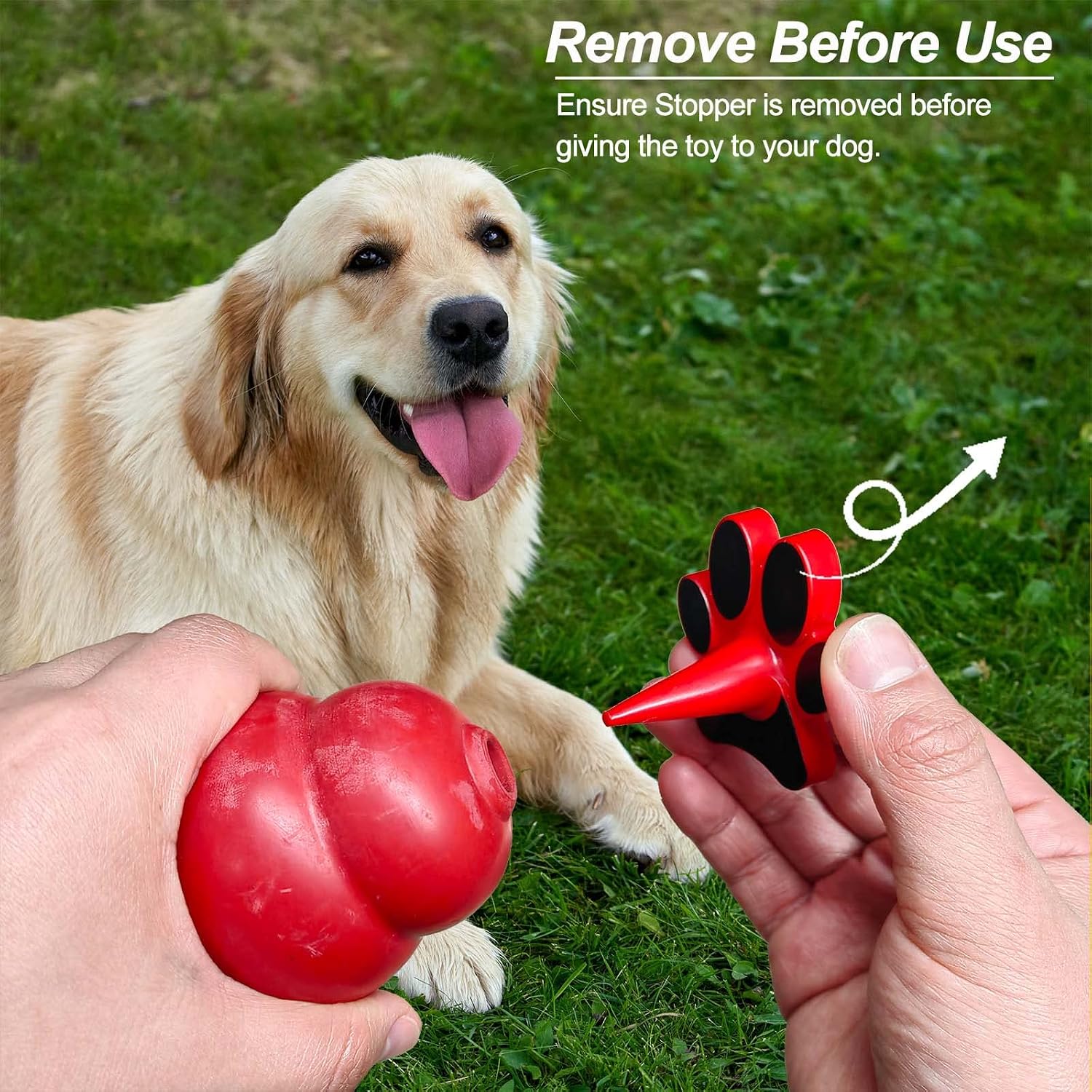Dog Toy Holder Stopper for Classic Sizes XS to XXL, 4 PCS | Prevent Leakage, Hold Dog Chew Toy Steady, Makes Filling and Freezing Easier, Easy to Clean, Reusable - view 5