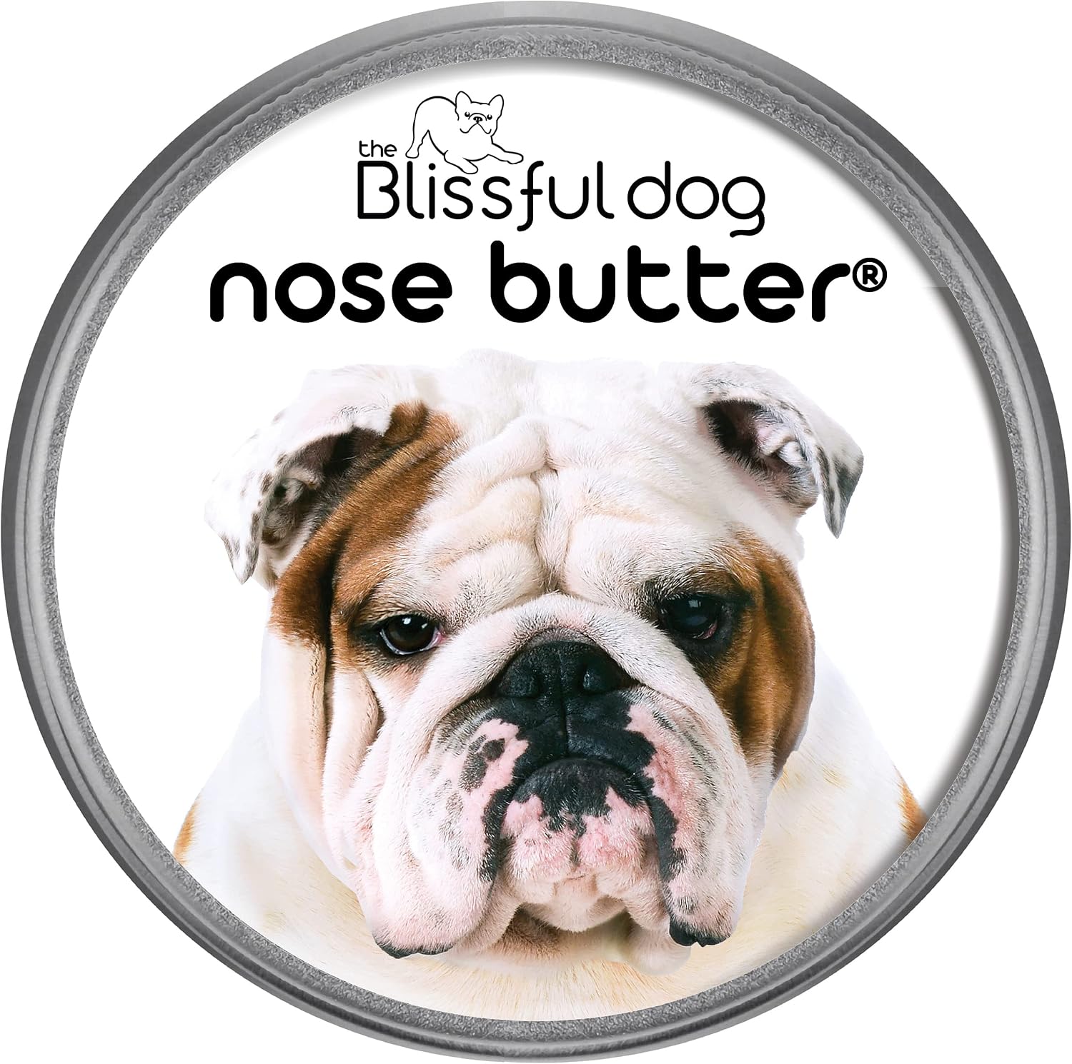 Bulldog Nose Butter, Versatile Dog Nose Balm to Reduce Dryness, Handcrafted, Easy-to-Apply, Unscented, 2 oz.