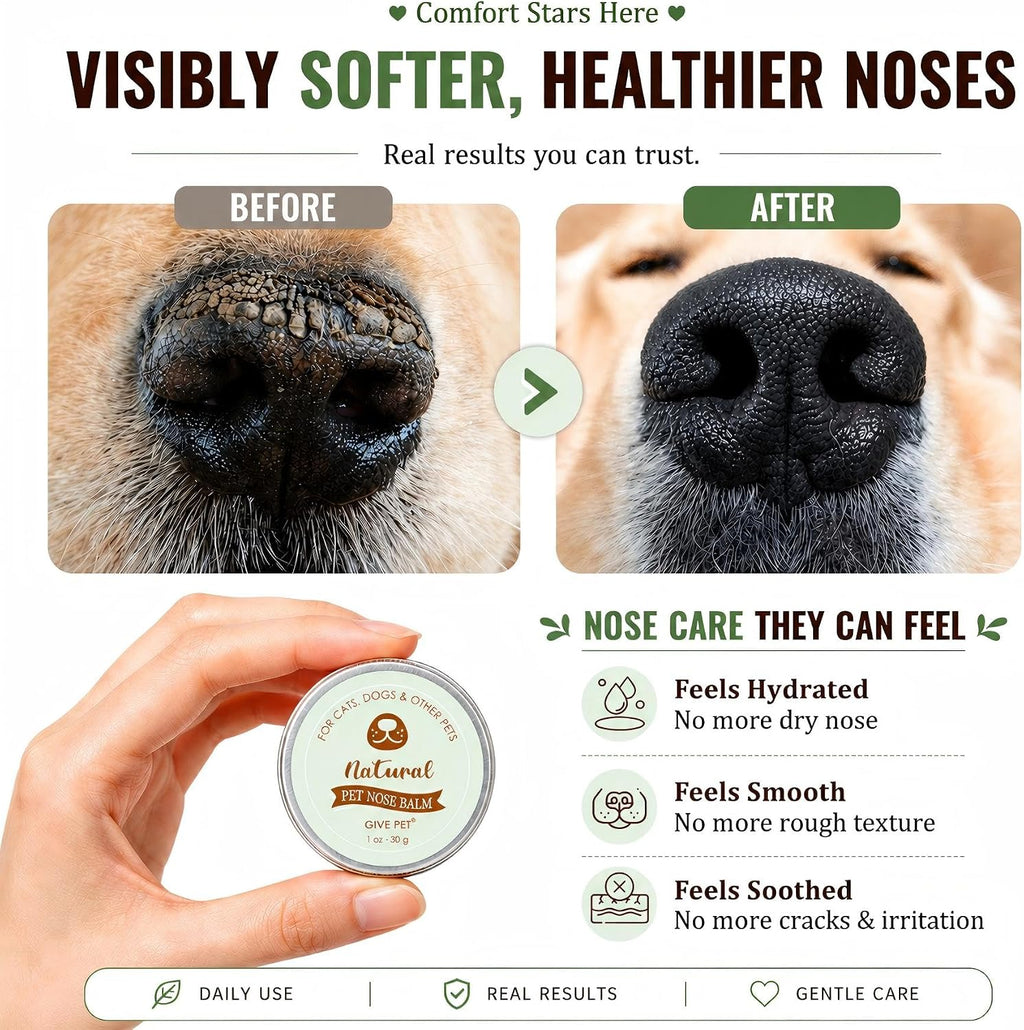 Snout Soother Nose Balm for Dogs & Cats - Natural Healing & Moisturizing Balm for Dry, Cracked Snouts - Plant-Based, Soothing Skin Formula | Plant-Based Moisturizing Formula, Botanical Oils, Helps Soften Rough Texture, Gentle Daily Use - view 2