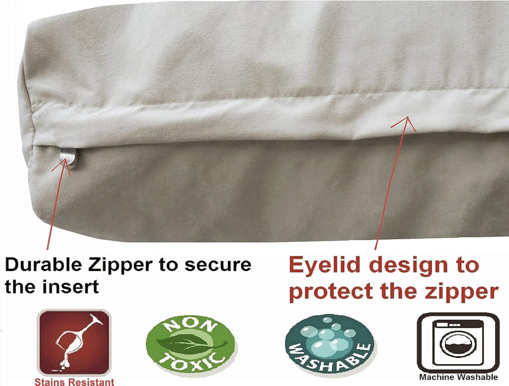 Orthopedic Memory Foam Dog Bed with Suede Khaki Cover, Waterproof Liner and Extra Pet Bed Case, Fit Large 42"X28" Crate - view 5