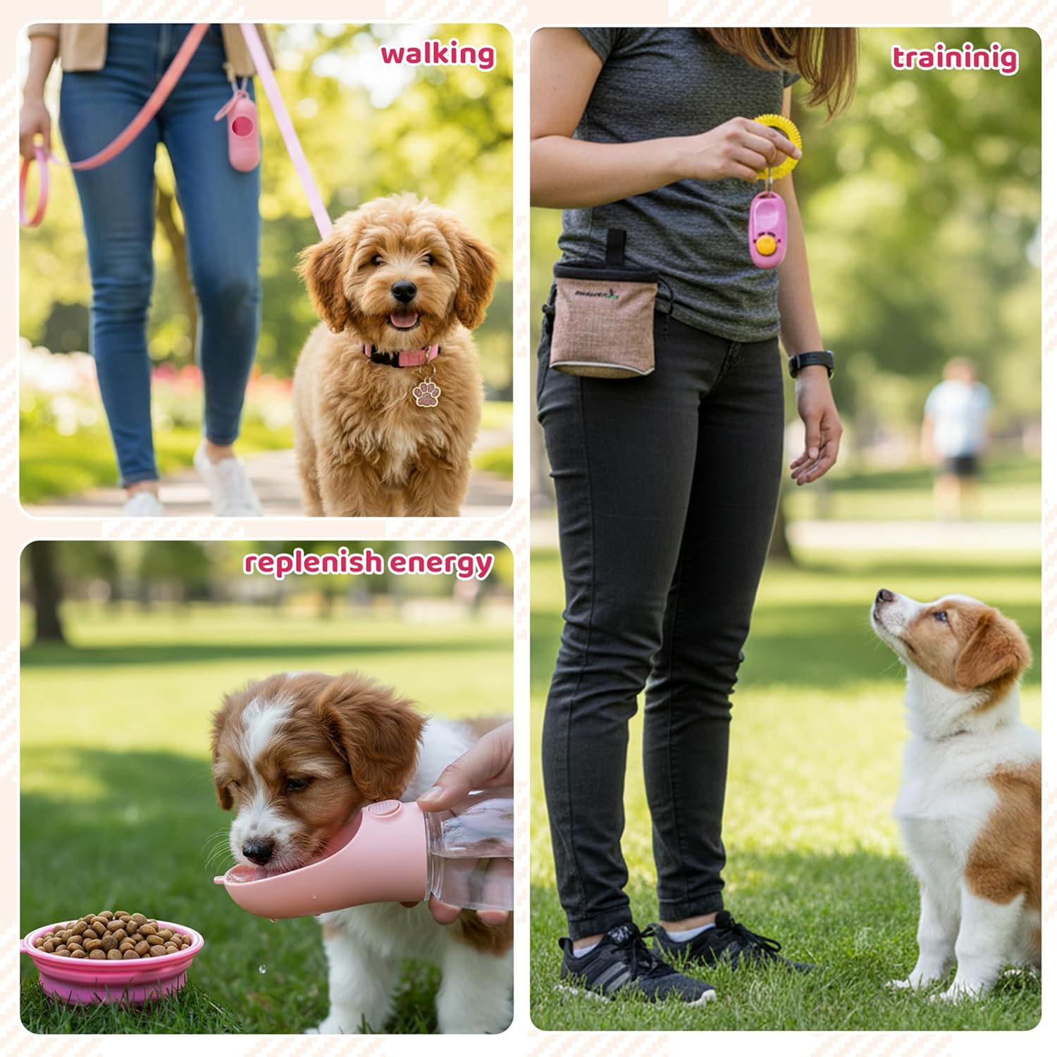 Puppy Starter Kit for Small Dogs, 42 Pcs Puppy Essentials Supplies | Includes Dog Toys, Collar and Leash, Training Clicker, Treat Bag, Waste Bag Dispenser, Blanket, Grooming Glove and Bowls - view 5