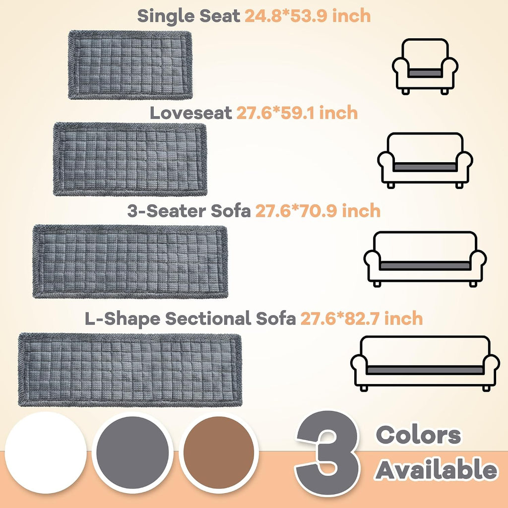 Dog couch cover protector, non slip dog mat grey-59 | non-slip washable dog couch protector blanket, thick soft mat shields sofa from stains & scratches, furniture cover for dogs - view 5