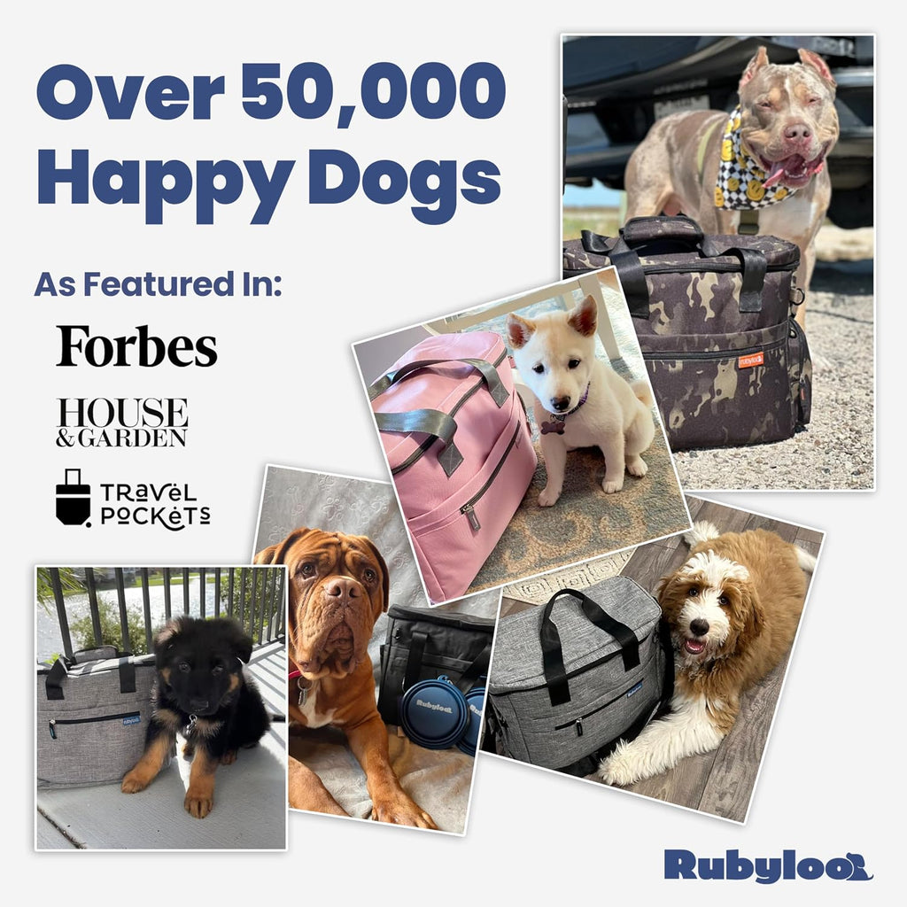 Dog travel bag for supplies with travel bowls | 2 BPA-free collapsible bowls, 2 pet food containers, TSA-ready, road trips, camping, weekend getaways, doggy gift, camo - view 6
