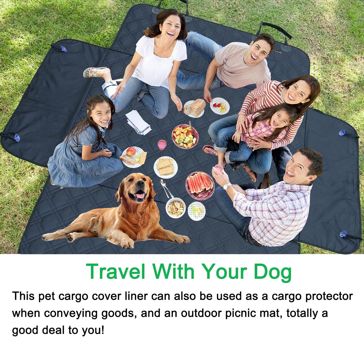 SUV cargo liner for dogs 53x80 pet dog cargo liner dog car seat cover for back of SUV trunk cover for dogs with side walls - view 6