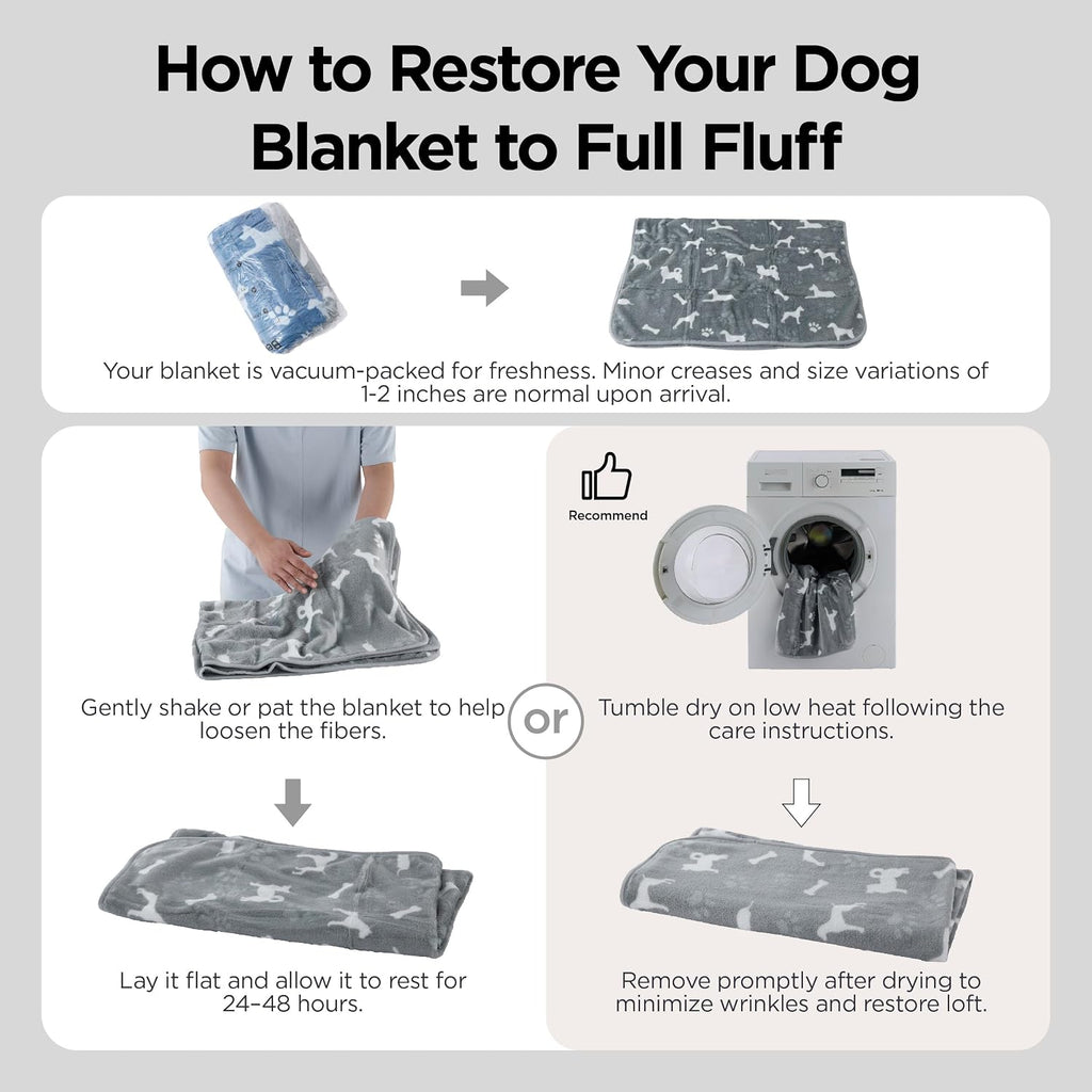 Dog Blanket for Small Dogs Puppy Cat, Flannel Fleece, 3-Pack 30x20 | 280GSM Coral Fleece,Washable Fuzzy Pet Blanket with Paw Prints for Crate Cage, Dog Bed,Puppy Essentials, Doggy Kitten Gifts - view 6