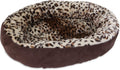 Aspen Pet Round Animal Print Pet Bed for Small Dogs and Cats 18-inch by 18-inch, Multi (26736)