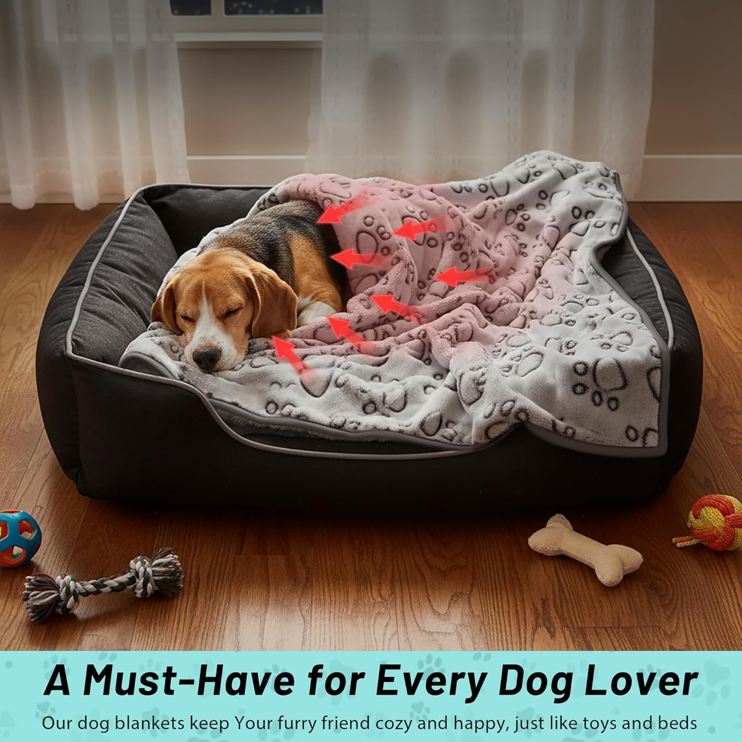 Small Dog Blanket for Puppy Cat Bed, Washable Indoor Dog Beds & Furniture, Soft 24 * 32 inches Blanket Small Pet Supplies - view 3