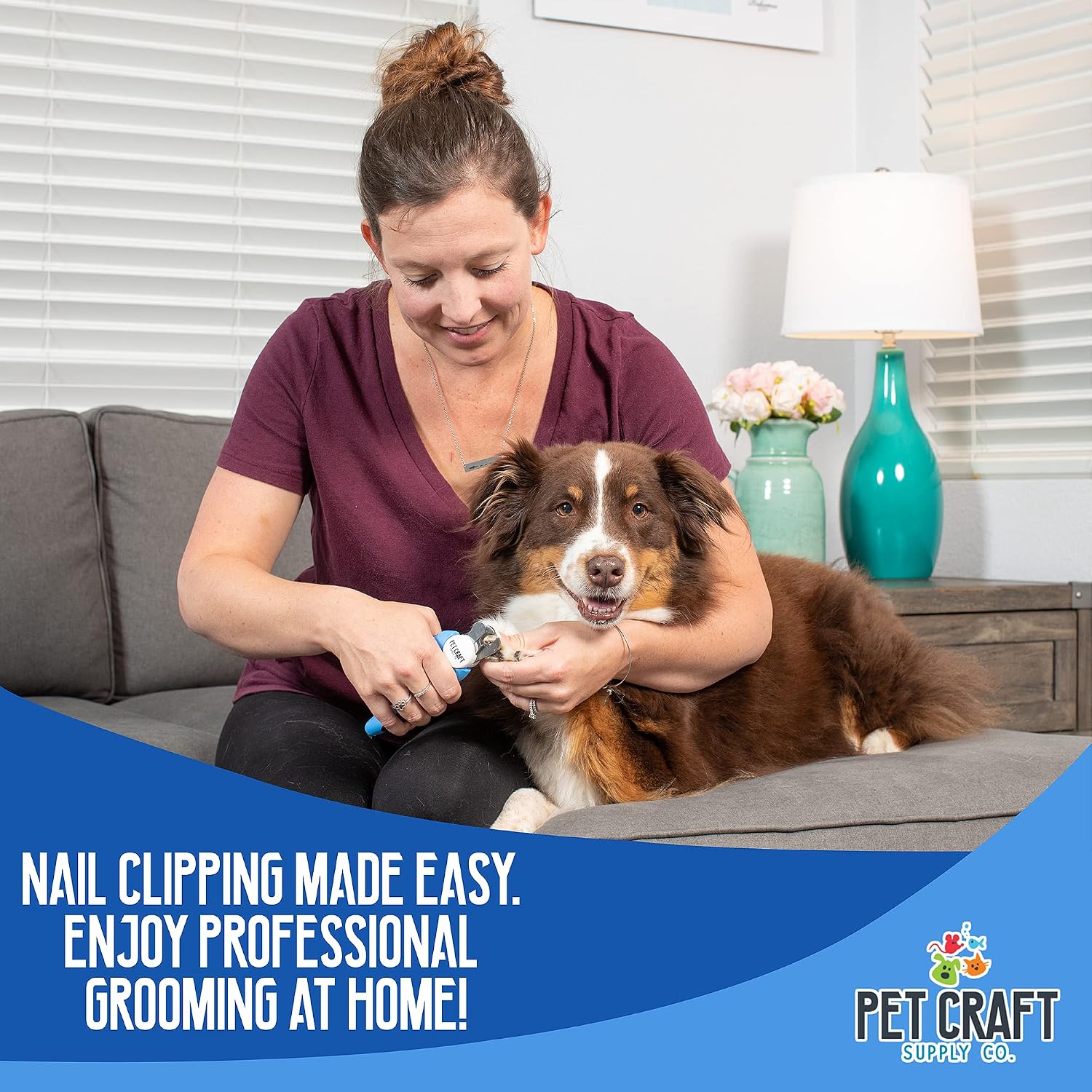 Dog & Cat Pets Nail Clippers and Trimmers - with Safety Guard to Avoid Over Cutting, Bonus Nail File - Essential Puppies Supplies Grooming Kit - view 4