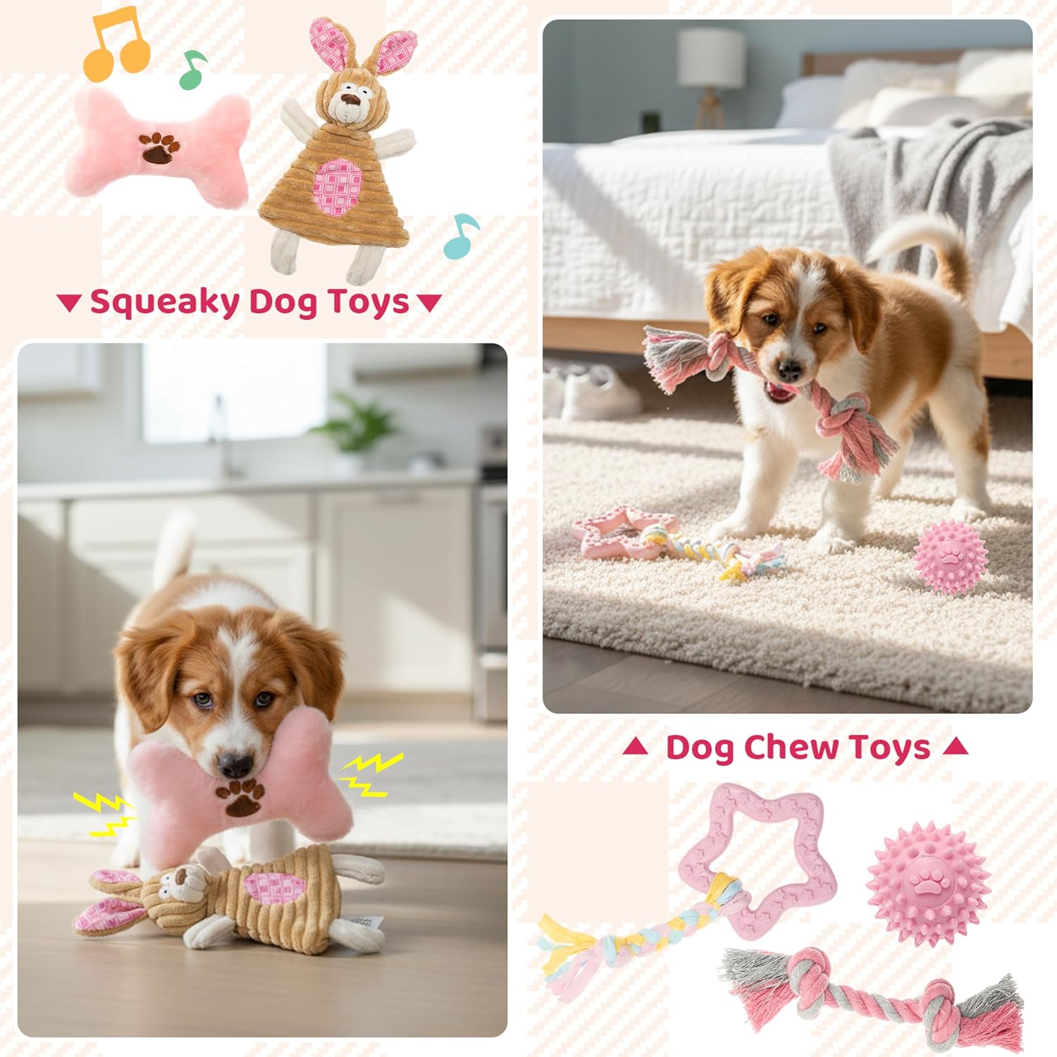 Puppy Starter Kit for Small Dogs, 42 Pcs Puppy Essentials Supplies | Includes Dog Toys, Collar and Leash, Training Clicker, Treat Bag, Waste Bag Dispenser, Blanket, Grooming Glove and Bowls - view 3