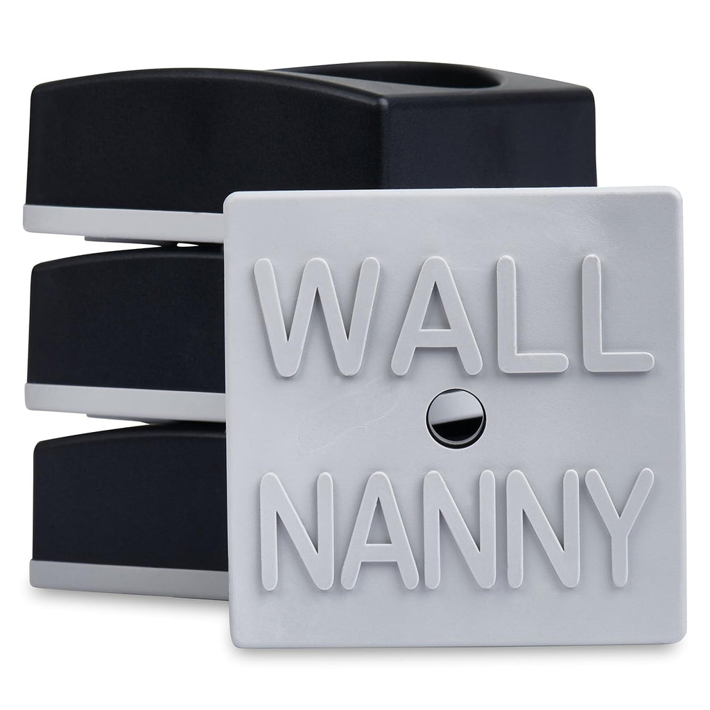 Mini (4 Pack - Made in USA) Smallest Low-Profile Wall Protector for Baby Gates - Perfect in Doorways - Best Saver Cups Guard Pad Trim & Paint for Child Dog Pet Pressure Gate (Black)