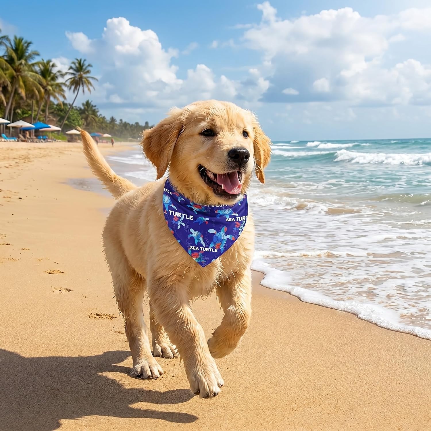 8 Pcs Nautical Dog Bandana Summer Ocean Puppy Bandanas Dog Triangle Scarf Adjustable Washable Bibs Cat Pet for Sea Neckerchief Birthday Party Gift Photo Prop Costume Accessory 25 x 17 x 17 Inch - view 6