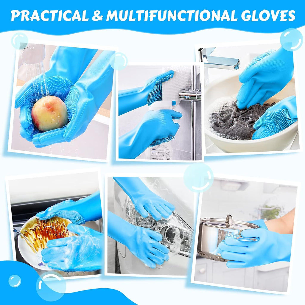 Silicone Pet Grooming Gloves for Washing Cats Dogs Bath Brush | 3,000 soft bristles, Gentle massage & deshedding, Dishwasher safe, For large/thick coats, Home/car cleaning - view 8